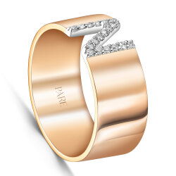 0,08 Karat Pırlantalı Trend Harf Yüzük - PR01710 - 2