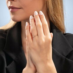 0,08 Karat Pırlantalı Trend Yüzük - 3