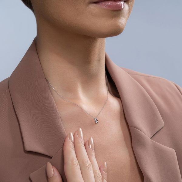 0,08 Karat Tektaş Pırlanta Kolye - Pare Pırlanta