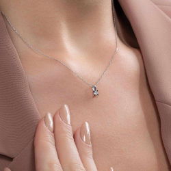 0,08 Karat Tektaş Pırlanta Kolye - PR00455 - 2