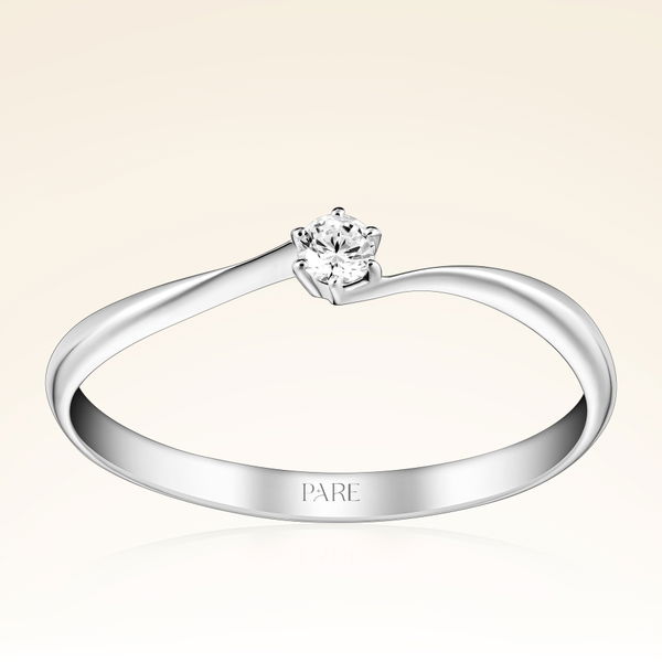 0,08 Karat Tektaş Pırlanta Yüzük - Pare Pırlanta