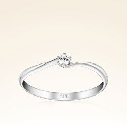 0,08 Karat Pırlanta Tektaş Yüzük - 1