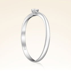 0,08 Karat Pırlanta Tektaş Yüzük - 2