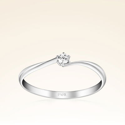 0,08 Karat Pırlanta Tektaş Yüzük - Pare Pırlanta