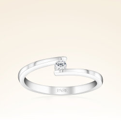 0,08 Karat Tektaş Pırlanta Yüzük - 1