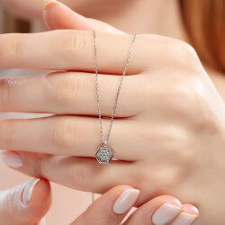  0,08 Karat Trend Pırlanta Kolye - 3