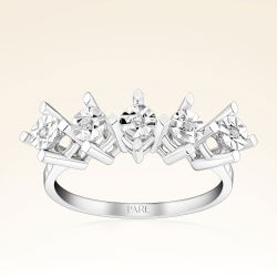 0,09 Karat Efektli Beştaş Pırlanta Yüzük - PR00986 - 1