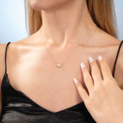 0,09 Karat Pırlantalı Trend Kolye - 2