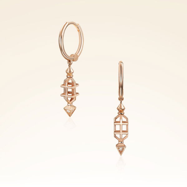 0,09 Karat Pırlantalı Trend Küpe - Pare Pırlanta