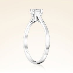 0,09 Karat Prenses Kesim Tektaş Pırlanta Yüzük - 2