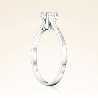 0,09 Karat Prenses Kesim Tektaş Pırlanta Yüzük - Pare Pırlanta