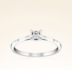 0,09 Karat Prenses Kesim Tektaş Pırlanta Yüzük - 1