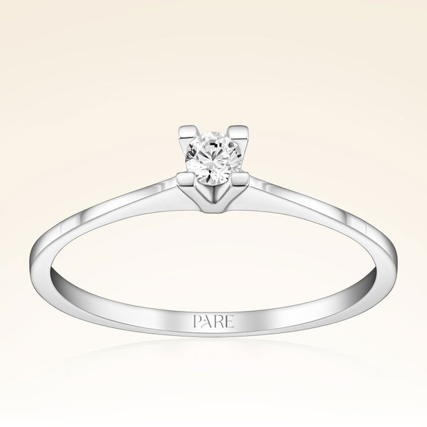 0,09 Karat Pırlanta Tektaş Yüzük - Pare Pırlanta