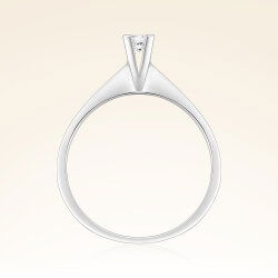 0,09 Karat Pırlanta Tektaş Yüzük - 3