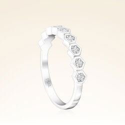  0,09 Karat Yarımtur Pırlanta Yüzük - 2