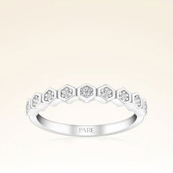  0,09 Karat Yarımtur Pırlanta Yüzük - 1