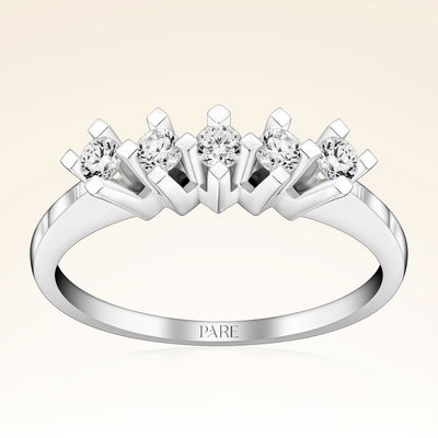 0,10 Karat Beştaş Pırlanta Yüzük - Pare Pırlanta