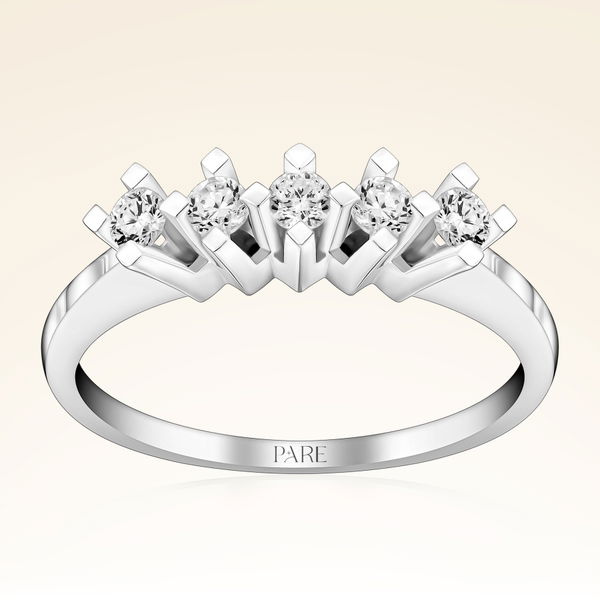 0,10 Karat Beştaş Pırlanta Yüzük - Pare Pırlanta