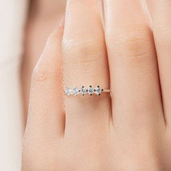 0,10 Karat Beştaş Pırlanta Yüzük - PR01239-8 - 5