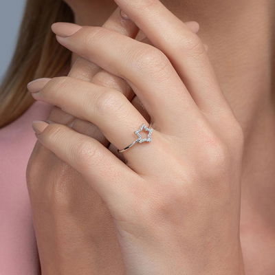 0,10 Karat Fantezi Pırlanta Yüzük - PR00109 - Pare Pırlanta