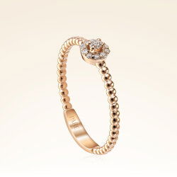 0,10 Karat Pırlanta Rose Taşlı Trend Yüzük - 2