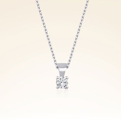 0,10 Karat Pırlanta Tektaş Kolye - Pare Pırlanta