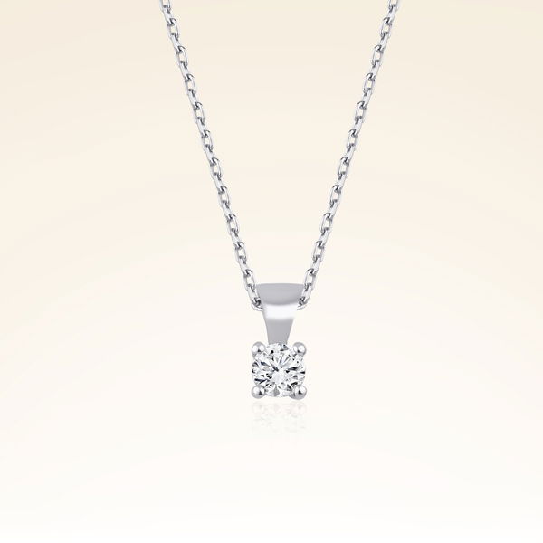 0,10 Karat Pırlanta Tektaş Kolye - Pare Pırlanta