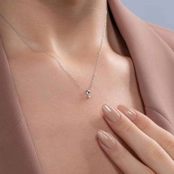 0,10 Karat Pırlanta Tektaş Kolye - PR00478 - 3