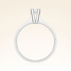 0,10 Karat Pırlanta Tektaş Yüzük - 3