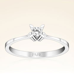 0,10 Karat Pırlanta Tektaş Yüzük - 1