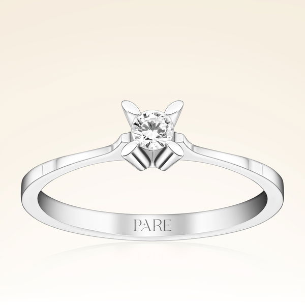 0,10 Karat Pırlanta Tektaş Yüzük - Pare Pırlanta