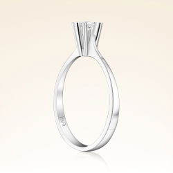 0,10 Karat Pırlanta Tektaş Yüzük - 2