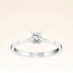 0,10 Karat Pırlanta Tektaş Yüzük - 1