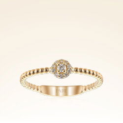 0,10 Karat Pırlanta Rose Trend Yüzük - 1