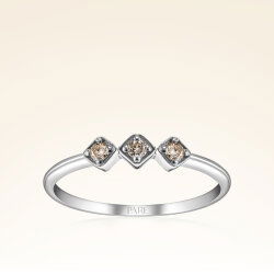 0,10 Karat Pırlanta Renkli Taşlı Trend Yüzük - 1