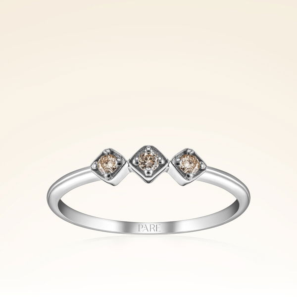 0,10 Karat Pırlanta Renkli Taşlı Trend Yüzük - Pare Pırlanta