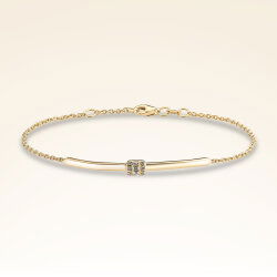0,10 Karat Pırlantalı Rose Trend Bileklik - 1