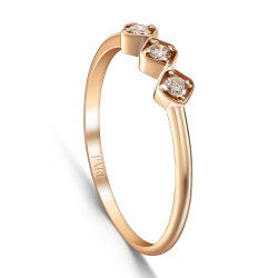 0,10 Karat Kahverengi Pırlantalı Trend Yüzük - PR01778 - 2