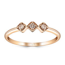 0,10 Karat Kahverengi Pırlantalı Trend Yüzük - PR01778 - 1