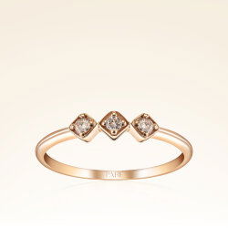 0,10 Karat Kahverengi Pırlantalı Trend Yüzük - 1