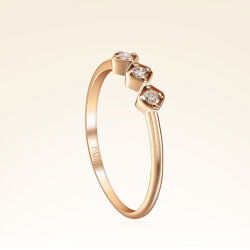 0,10 Karat Kahverengi Pırlantalı Trend Yüzük - 2