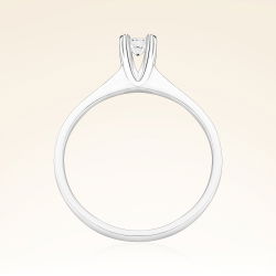 0,10 Karat Tektaş Kalp Pırlanta Yüzük - 3