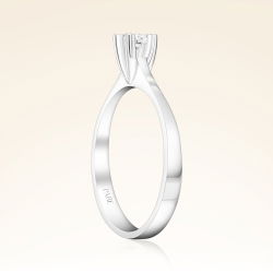 0,10 Karat Tektaş Kalp Pırlanta Yüzük - 2