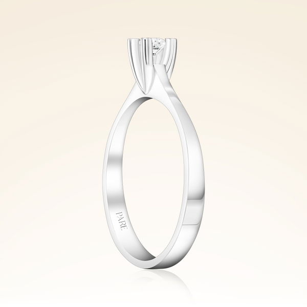 0,10 Karat Tektaş Kalp Pırlanta Yüzük - Pare Pırlanta