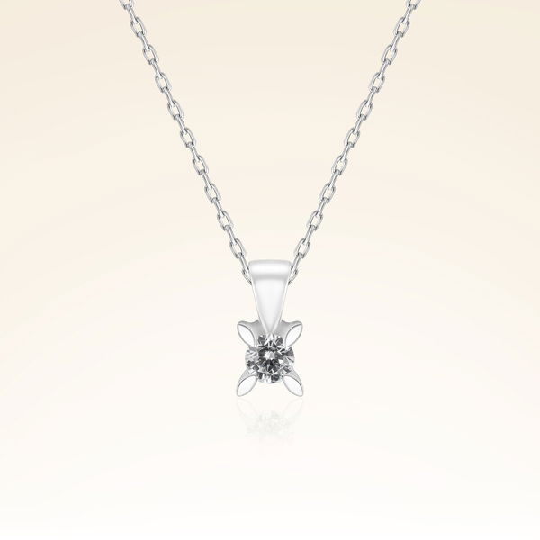 0,10 Karat Tektaş Pırlanta Kolye - Pare Pırlanta