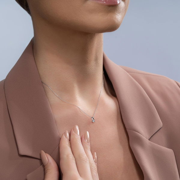 0,10 Karat Tektaş Pırlanta Kolye - Pare Pırlanta