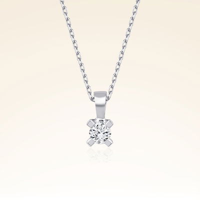 0,10 Karat Tektaş Pırlanta Kolye - Pare Pırlanta