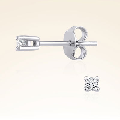 0,10 Karat Tektaş Pırlanta Küpe - Pare Pırlanta