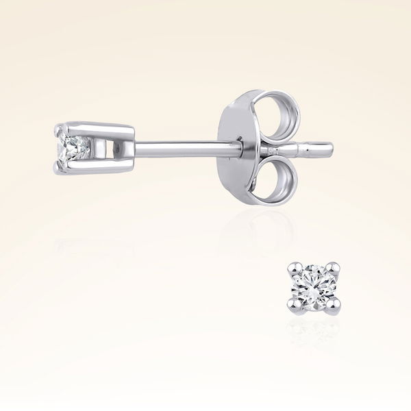 0,10 Karat Tektaş Pırlanta Küpe - Pare Pırlanta