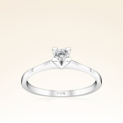 0,10 Karat Tektaş Pırlanta Yüzük - 1